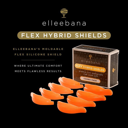 Elleebana Hybrid Flex Shields combo pack with three pairs of shields for lash professionals.