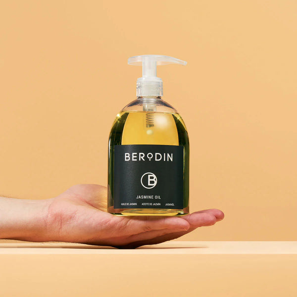 Berodin jasmine pre-depilatory oil bottle