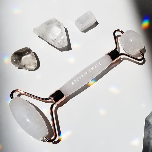 CLEAR CRYSTAL QUARTZ FACIAL ROLLER